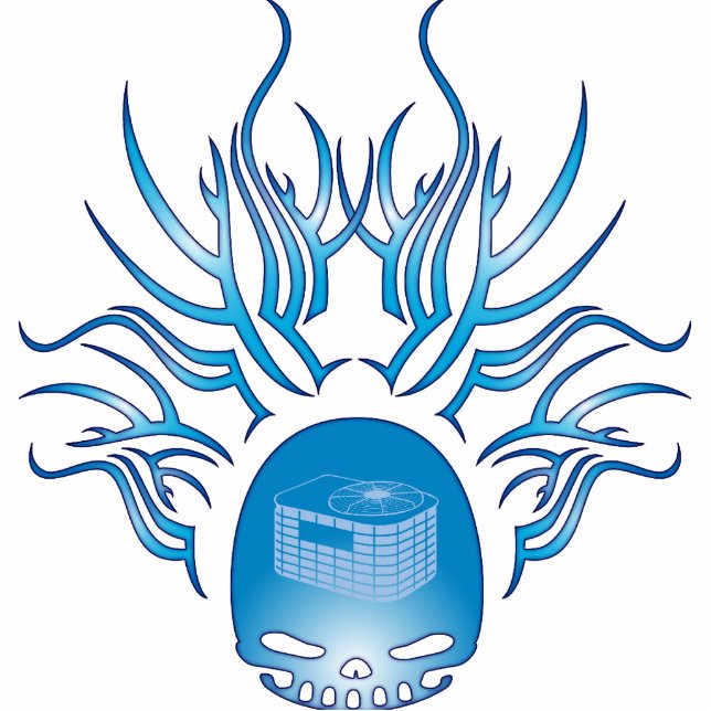 HVAC Skull Fotobeeldje Ornament (Voorkant)