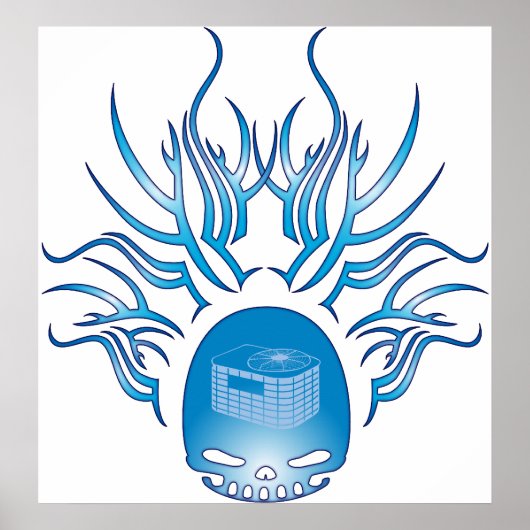 HVAC Skull Poster (Voorkant)