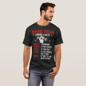 HVAC Tech Hourly Rate Design Funny Repairman Techn T-shirt (Voorkant volledig)