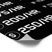 HVAC Tech Hourly Rate T Shirt Poster (Hoek)