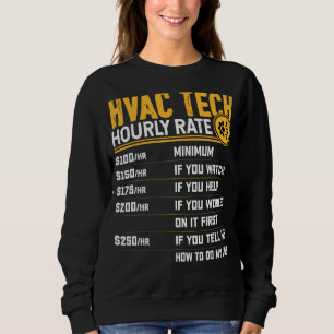 HVAC Tech Uurtarief - Grappige HVAC Technician AC Trui