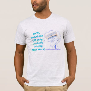 HVAC-technicus buiten dienst (denkt er nog steeds T-shirt