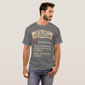 HVAC-technicus dictionary Term Sarcastic T-shirt (Voorkant volledig)