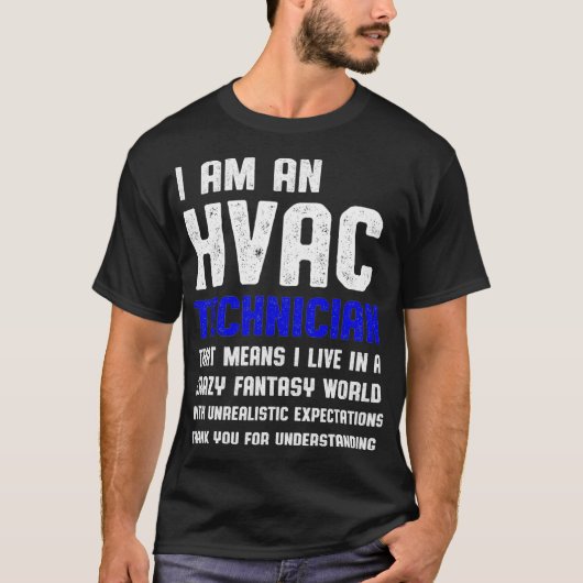 HVAC-technicus Fantasy Funny HVAC Tech T-shirt (Voorkant)