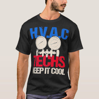 HVAC-technicus geeft schamele beelden die de IT-ko T-shirt