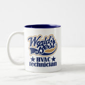 Hvac-technicus — Gift Tweekleurige Koffiemok (Links)