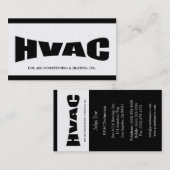 HVAC-technicus zwart/platina Visitekaartje (Voorkant / Achterkant)