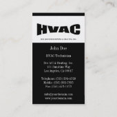 HVAC-technicus zwart/platina Visitekaartje (Achterkant)