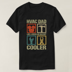 HVAC vader als een normale vader, maar koeler grap T-shirt