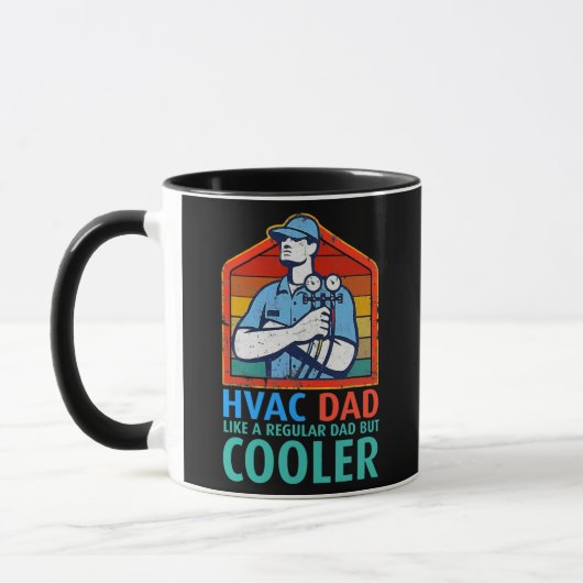 HVAC-vader, koeler Funny HVAC-technicus vader Mok (Links)