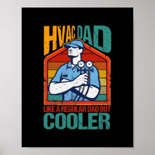 HVAC-vader, koeler Funny HVAC-technicus vader Poster