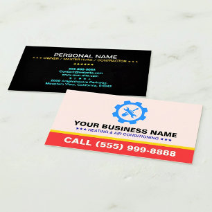 HVAC Verwarming Airconditioning Logo Biz Zwart R Visitekaartje
