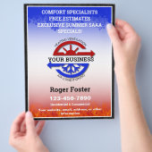 HVAC Verwarming en Airconditioning Flyer (Hand)