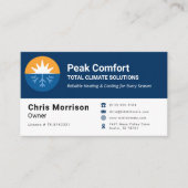 HVAC Verwarming Koeling Professionele Service Visitekaartje (Voorkant)