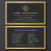 HVAC Verwarming Koeltechniek Goud Metaalglans Visitekaartje