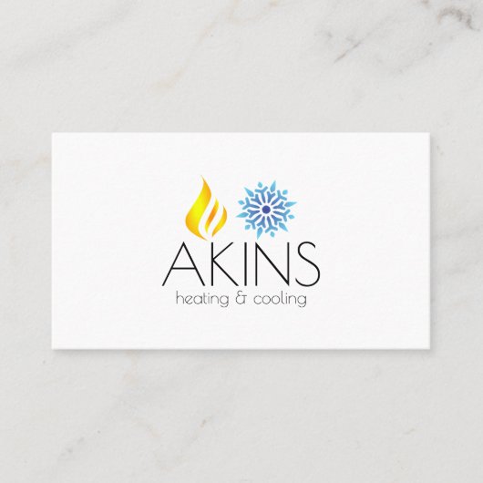 HVAC-Visitekaartje voor verwarming en koeling Visitekaartje (Voorkant)