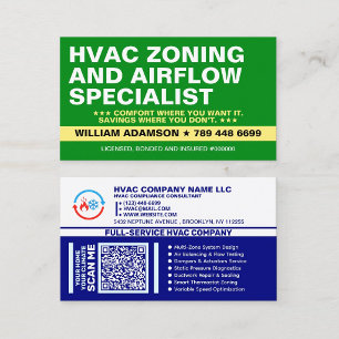 HVAC Zonering en Luchtdoorstroomspecialist Dienste Visitekaartje