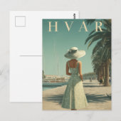 Hvar 50s vintage travel briefkaart (Voorkant / Achterkant)