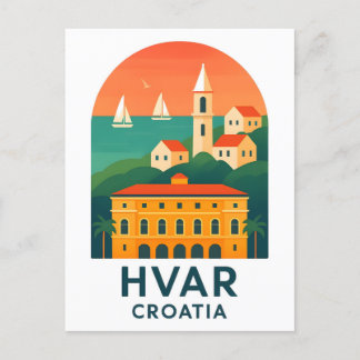 Hvar Island Old Town Briefkaart - Verken de Medite