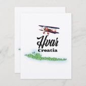 Hvar Kroatië-kaart (Voorkant / Achterkant)