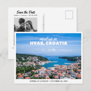 Hvar Kroatië Trouw Save the Date Briefkaart