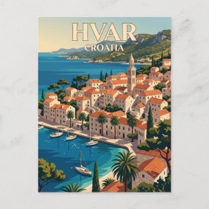 Hvar Oude Stad Kroatië Briefkaart