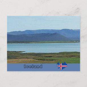 Hverfjall vulkanische krater, IJsland Briefkaart