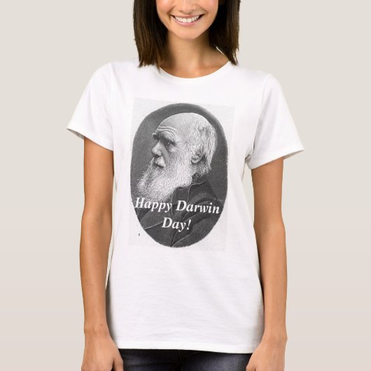 Hw-darwin, Happy Darwin Day! T-shirt (Voorkant)