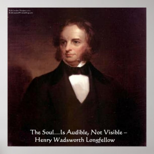HW Longfellow "Ziel is hoorbaar" Wijsheid Quote Po Poster