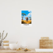 Hwange Zimbabwe Reisprint Poster (Keuken)