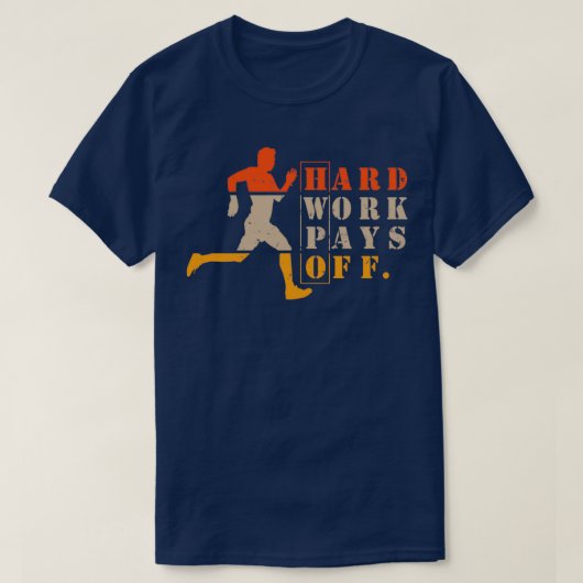HWPO hard werken betaalt uit runner Triathlete aan T-shirt (Design voorkant)