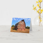 Hwy 15 Red Barn carte de note/de voeux (Fleur jaune)