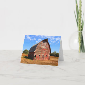 Hwy 15 Red Barn carte de note/de voeux