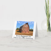 Hwy 15 Red Barn carte de note/de voeux (Dos)