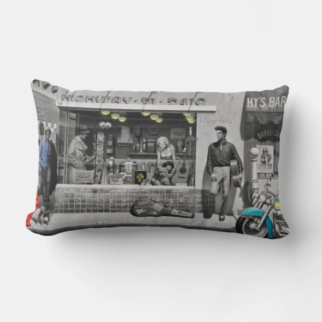 HWY 51 Silver Kussen (Voorkant)