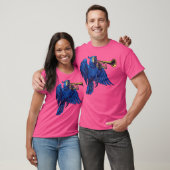 Hyacint Macaw speelt trompet T-shirt (Unisex)