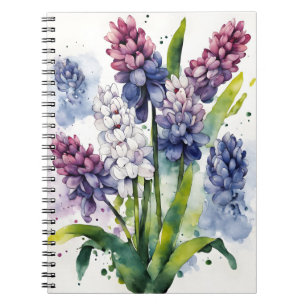 Hyacint - Watercolor bloemen Notitieboek