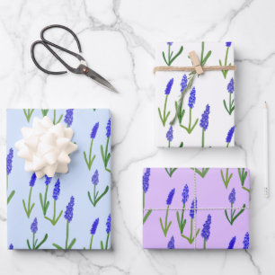 Hyacinth Easter Spring Floral Pattern Bulbs Gift Inpakpapier Vel