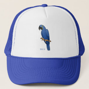 Hyacinth macaw bird cartoon illustraties trucker pet
