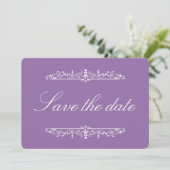 Hyacinth Regency Style Elegant Save the Date  (Debout devant)