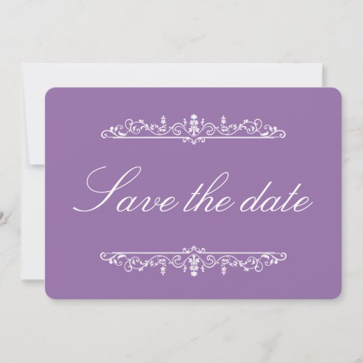 Hyacinth Regency Style Elegant Save the Date  (Devant)