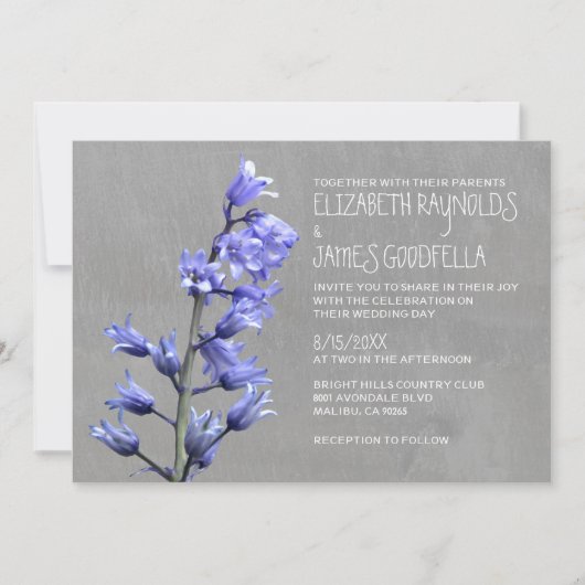 Hyacinth Wedding Invitations Kaart (Voorkant)