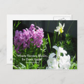 Hyacinths en Daffodil Briefkaart (Voorkant / Achterkant)