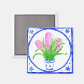 'Hyacinths' Fridge Magnet Magneet (Voorkant / Achterkant)
