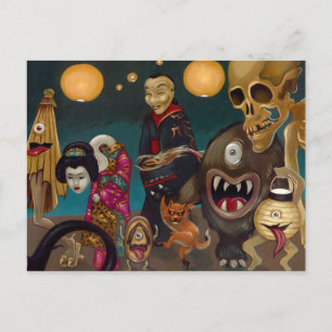 "Hyakki Yakō" Briefkaart deel 2