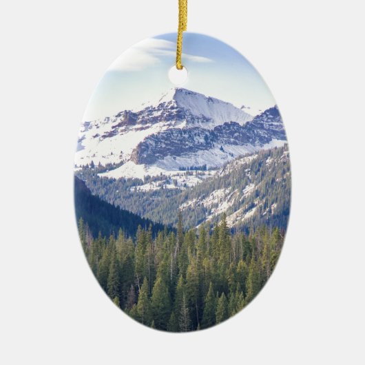 Hyalite Peaks Bozeman, Montana Keramisch Ornament (Voorkant)