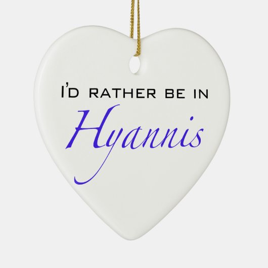 Hyannis MA - Script Keramisch Ornament (Rechts)