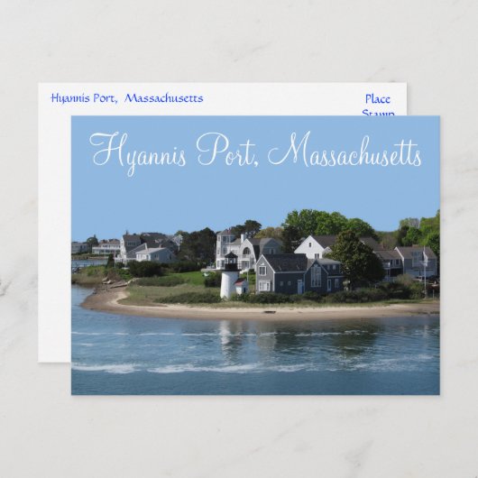 Hyannis Port Massachusetts, carte postale Cape Cod (Devant / Derrière)