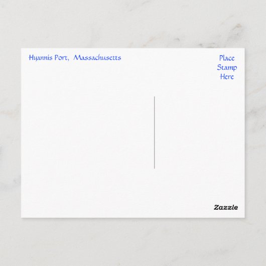 Hyannis Port Massachusetts, carte postale Cape Cod (Dos)