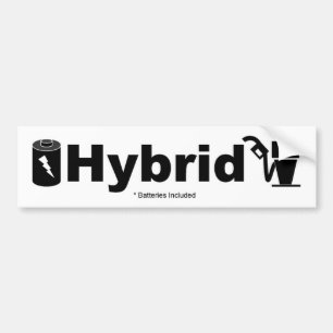 HYBRID-batterijen inbegrepen Bumpersticker